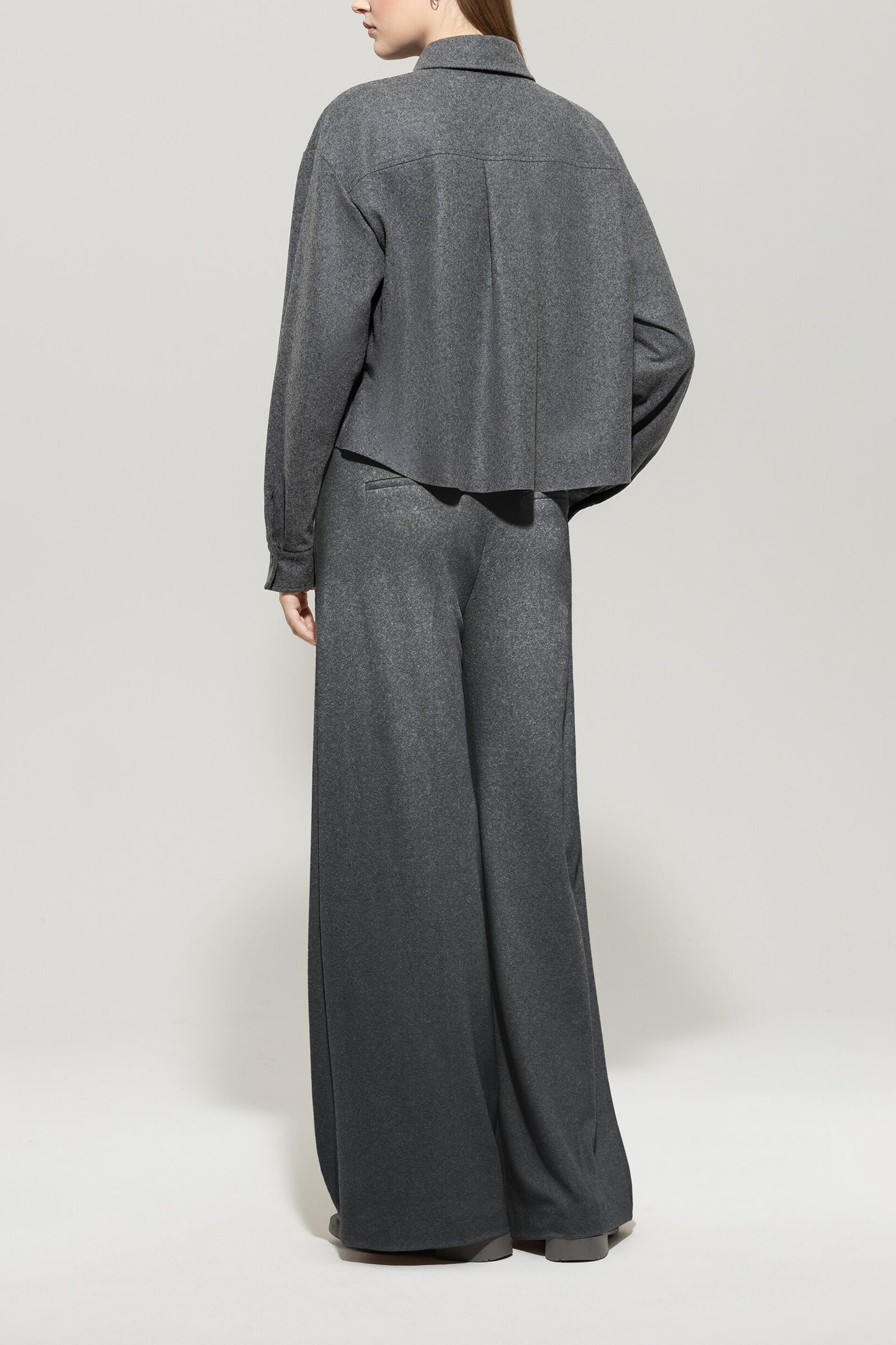 Wollhose Wide Leg - 144 - Grau