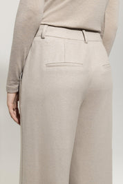 Wollhose Wide Leg - 722 - Beige