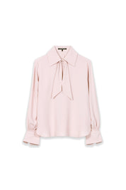 Schluppenbluse aus Seidenmix - 426 - Rosa