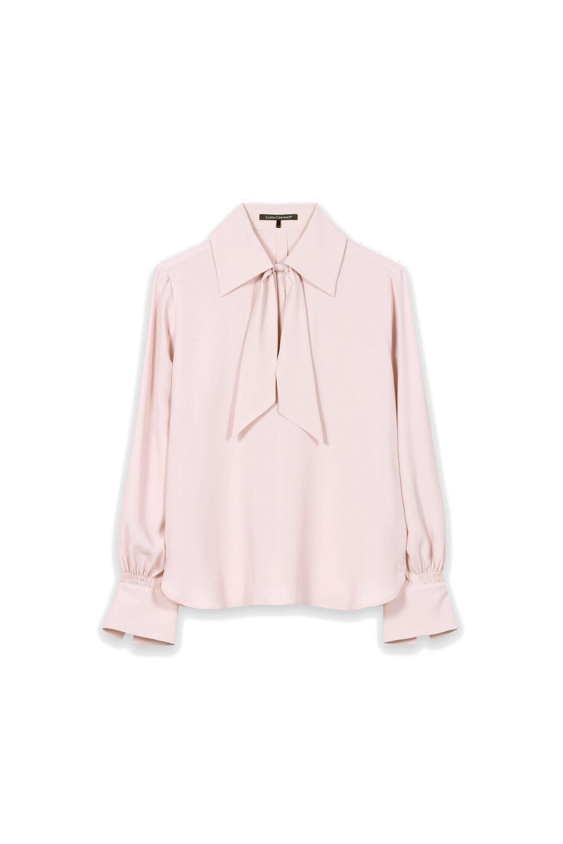 Schluppenbluse aus Seidenmix - 426 - Rosa