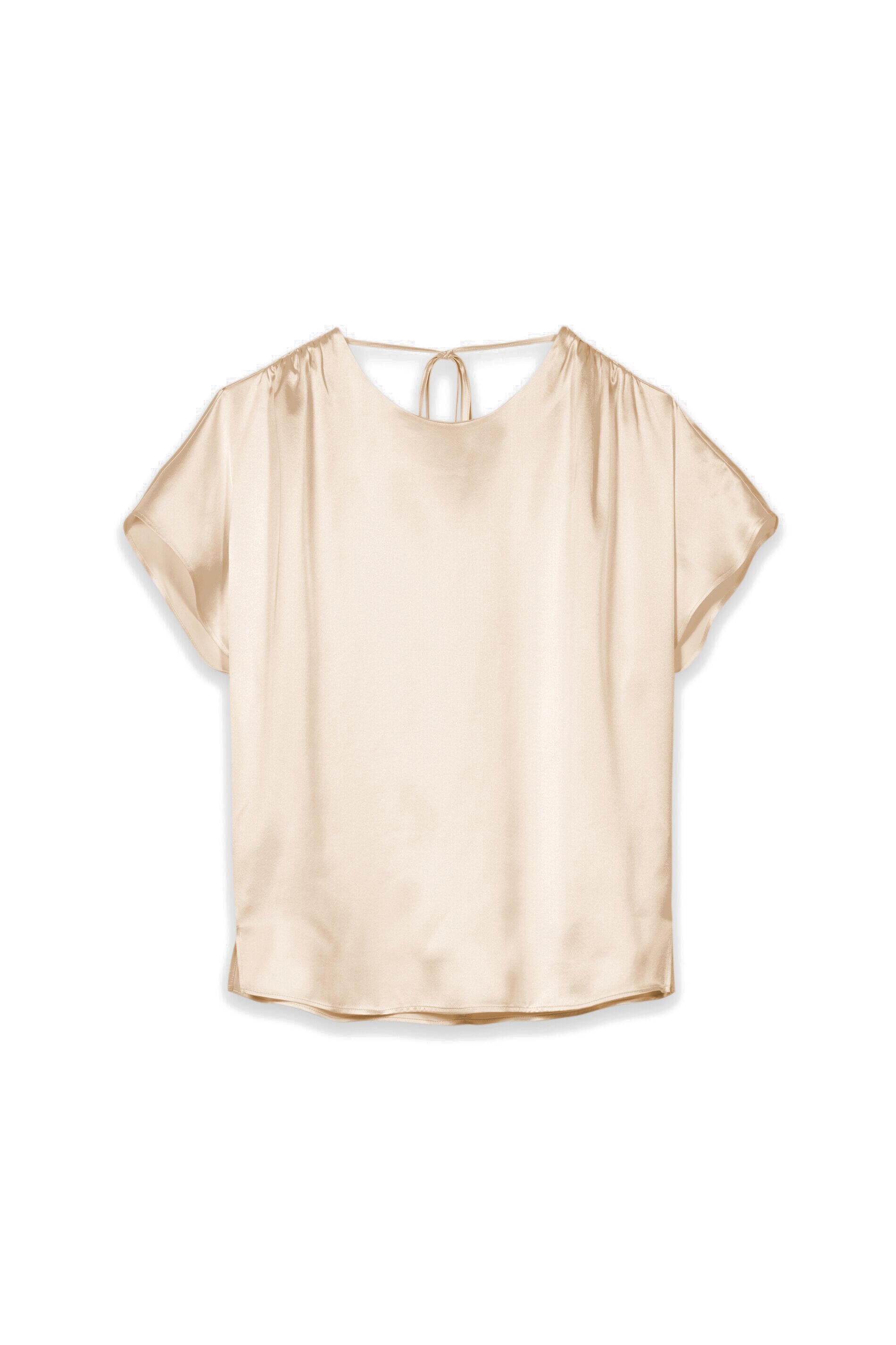 Schlupfbluse aus Seide - 725 - Braun