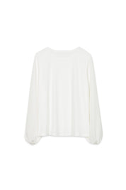 Langarmshirt aus Baumwollmix - 103 - Weiß