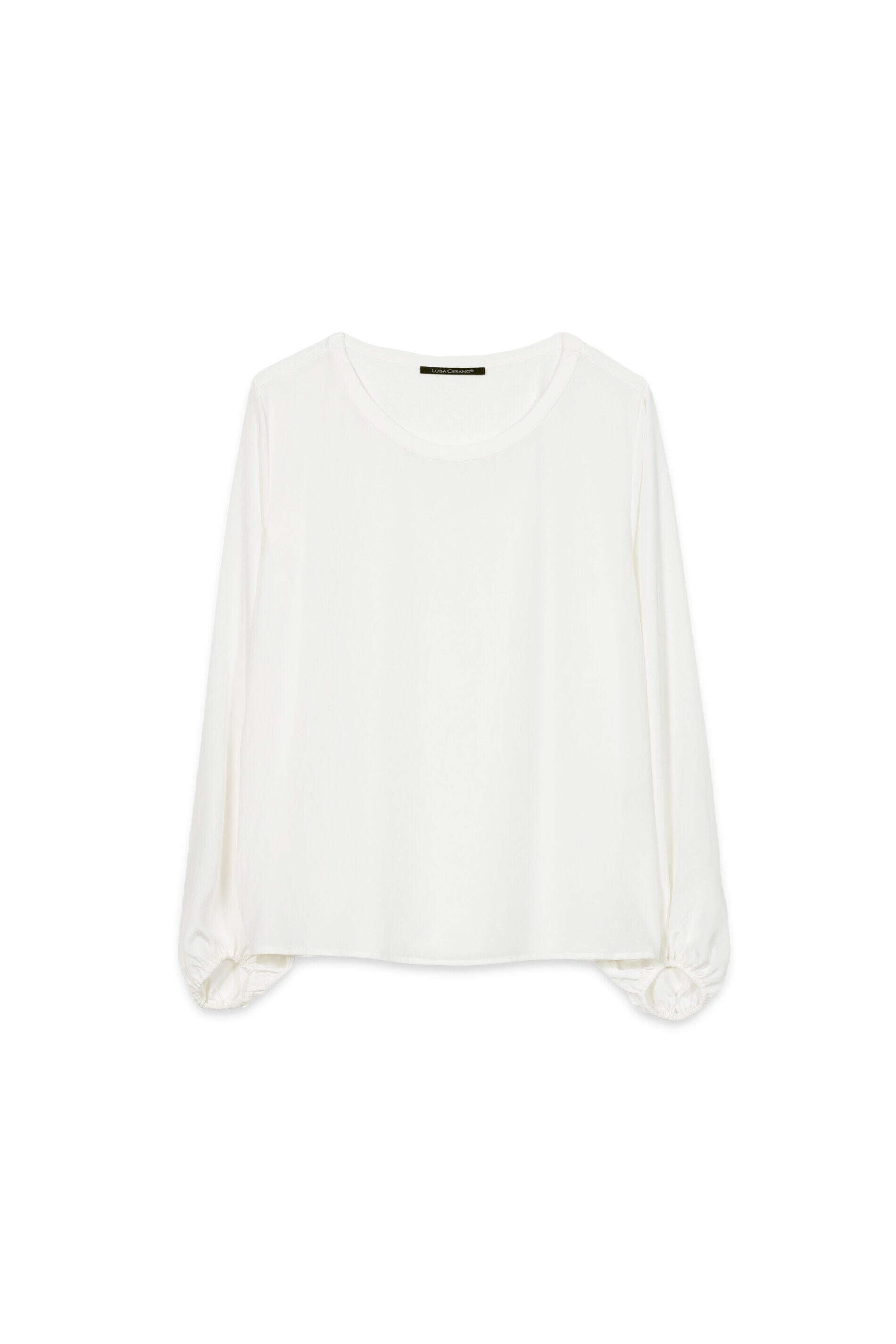 Langarmshirt aus Baumwollmix - 103 - Weiß