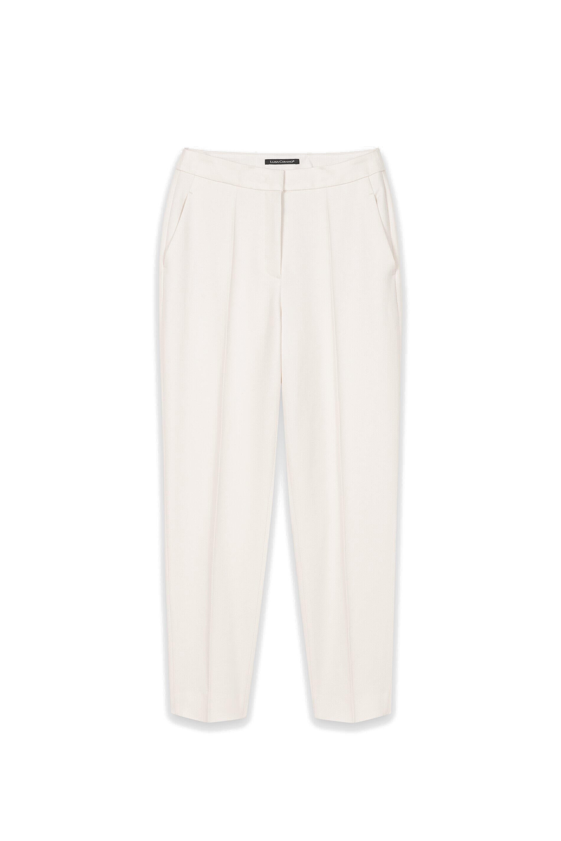 Bundfaltenhose Tapered Fit - 105 - Creme