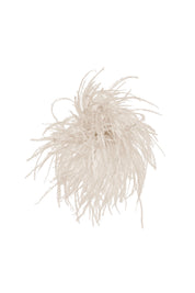 Brosche mit Federn - 105 - Creme