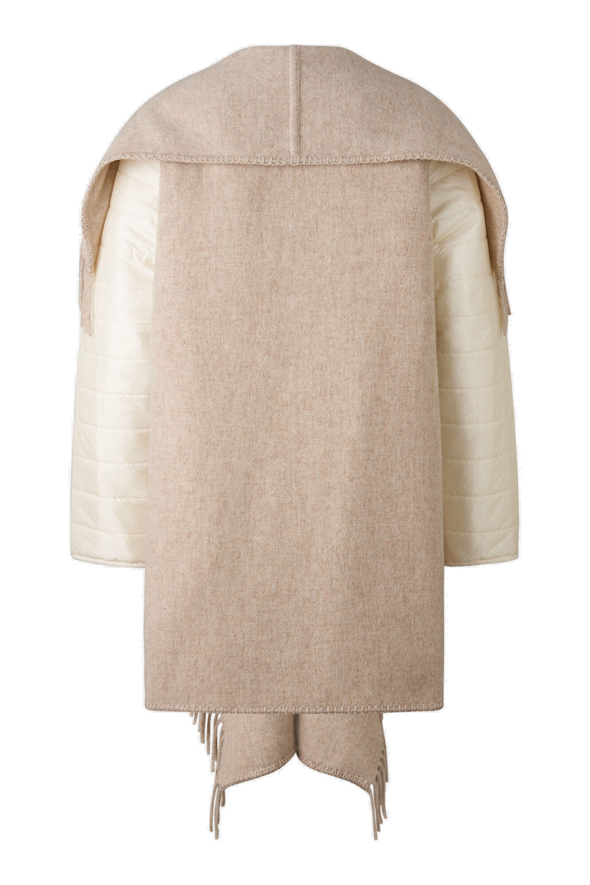 Poncho North mit Fransen - 133 - Beige