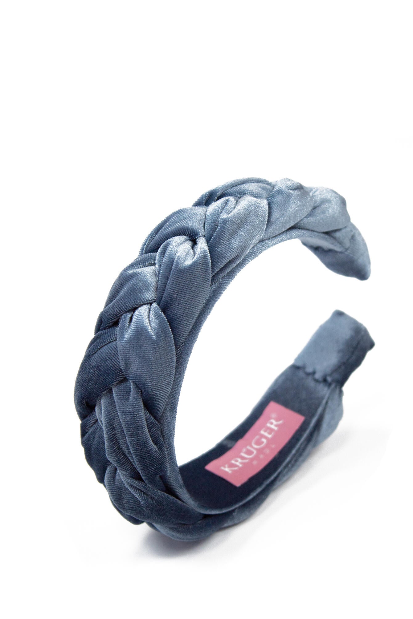 Haarreif geflochten in Samt-Optik - 8-blau - Blau