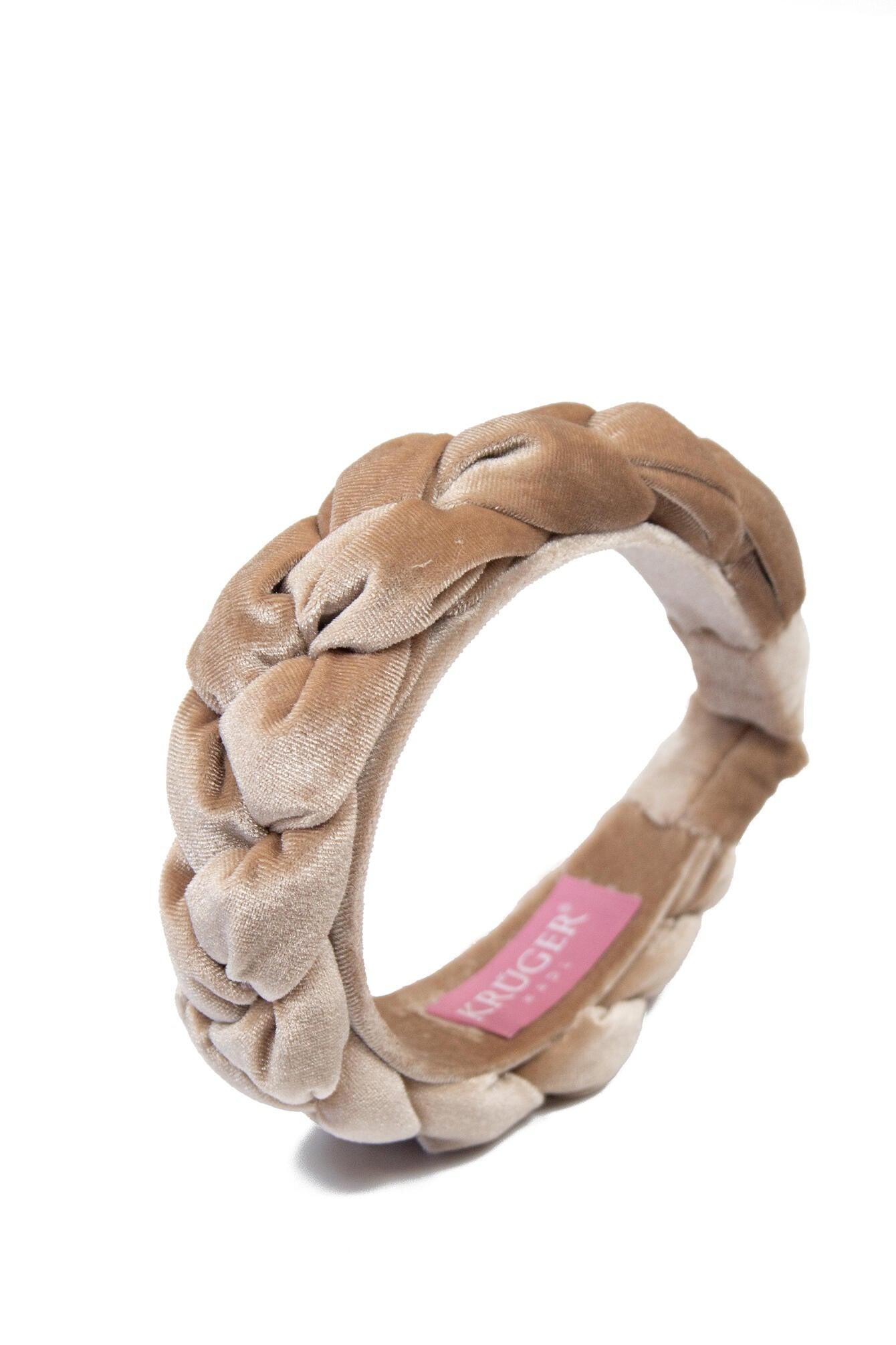 Haarreif geflochten in Samt-Optik - 23-beige - Beige