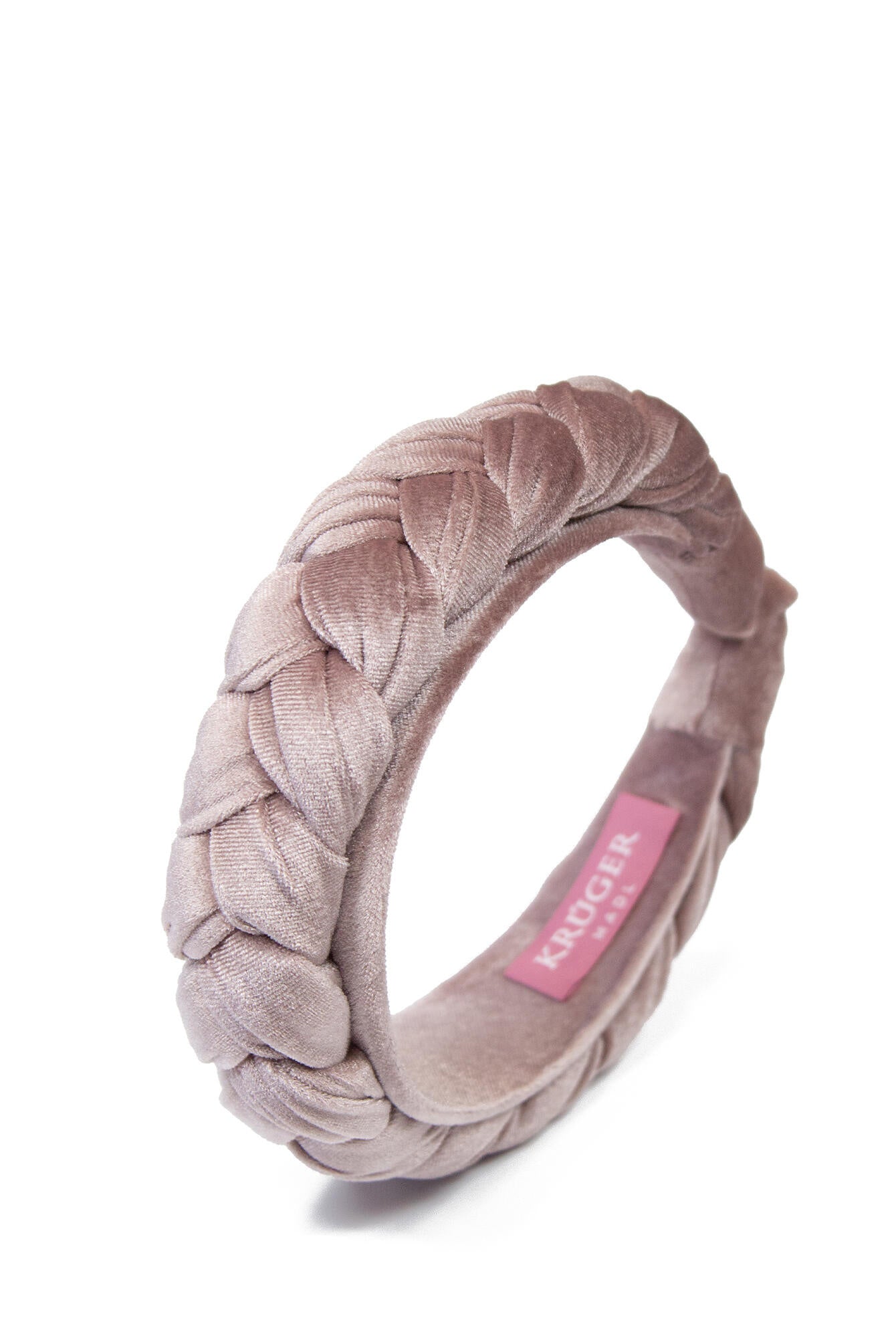 Haarreif geflochten in Samt-Optik - 33-rose - Rosa