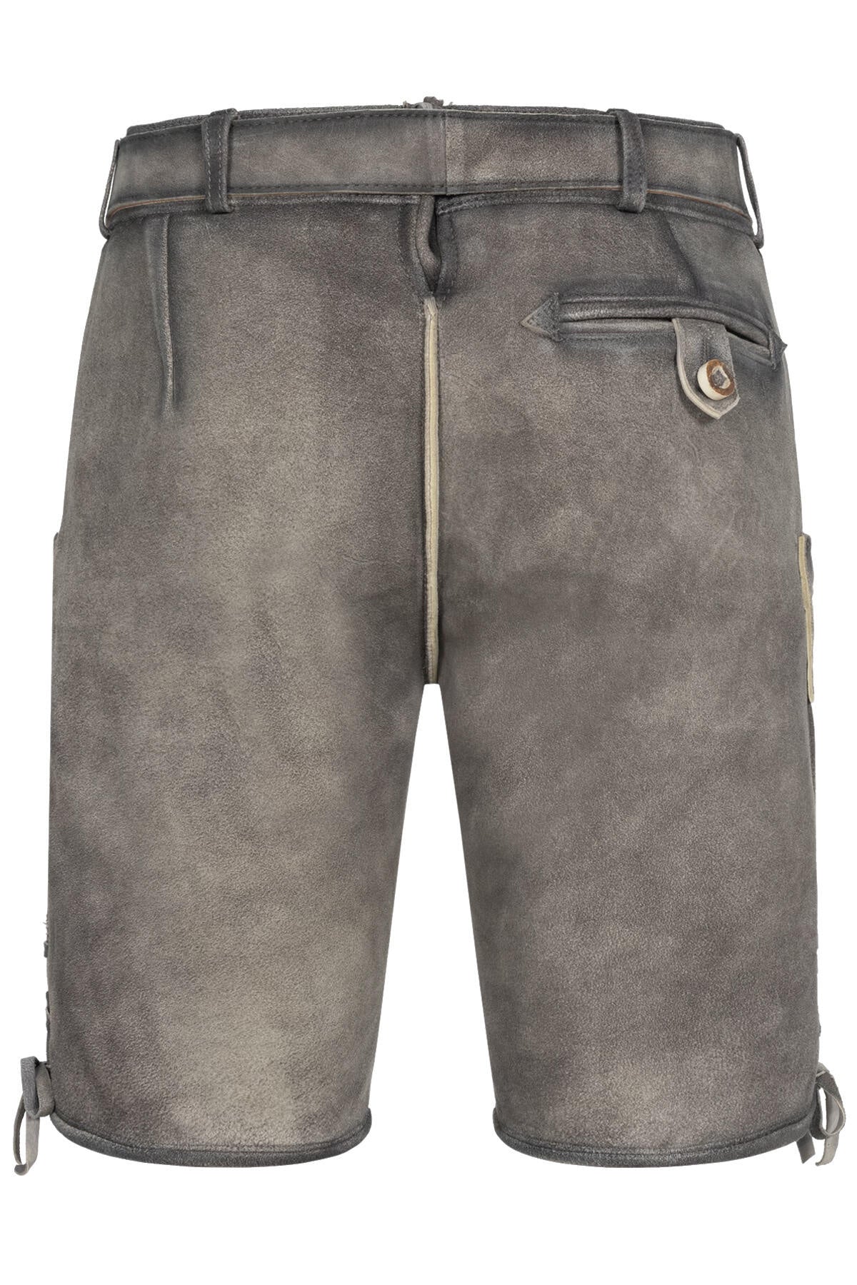 Lederhose MIRKO mit Gürtel - 44-grau - Grau