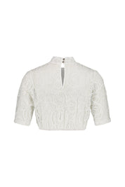 Dirndlbluse mit Stehkragen - 2-ecru - Weiß