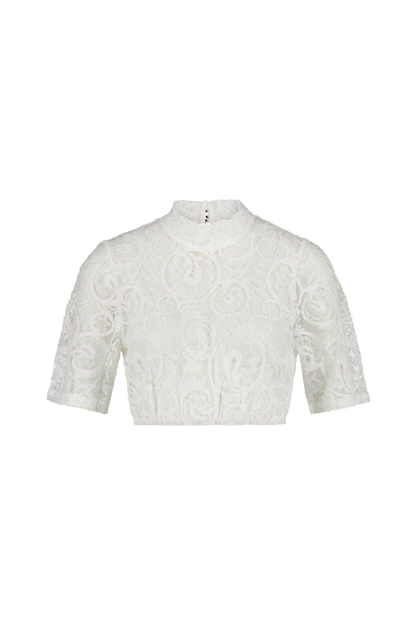 Dirndlbluse mit Stehkragen - 2-ecru - Weiß