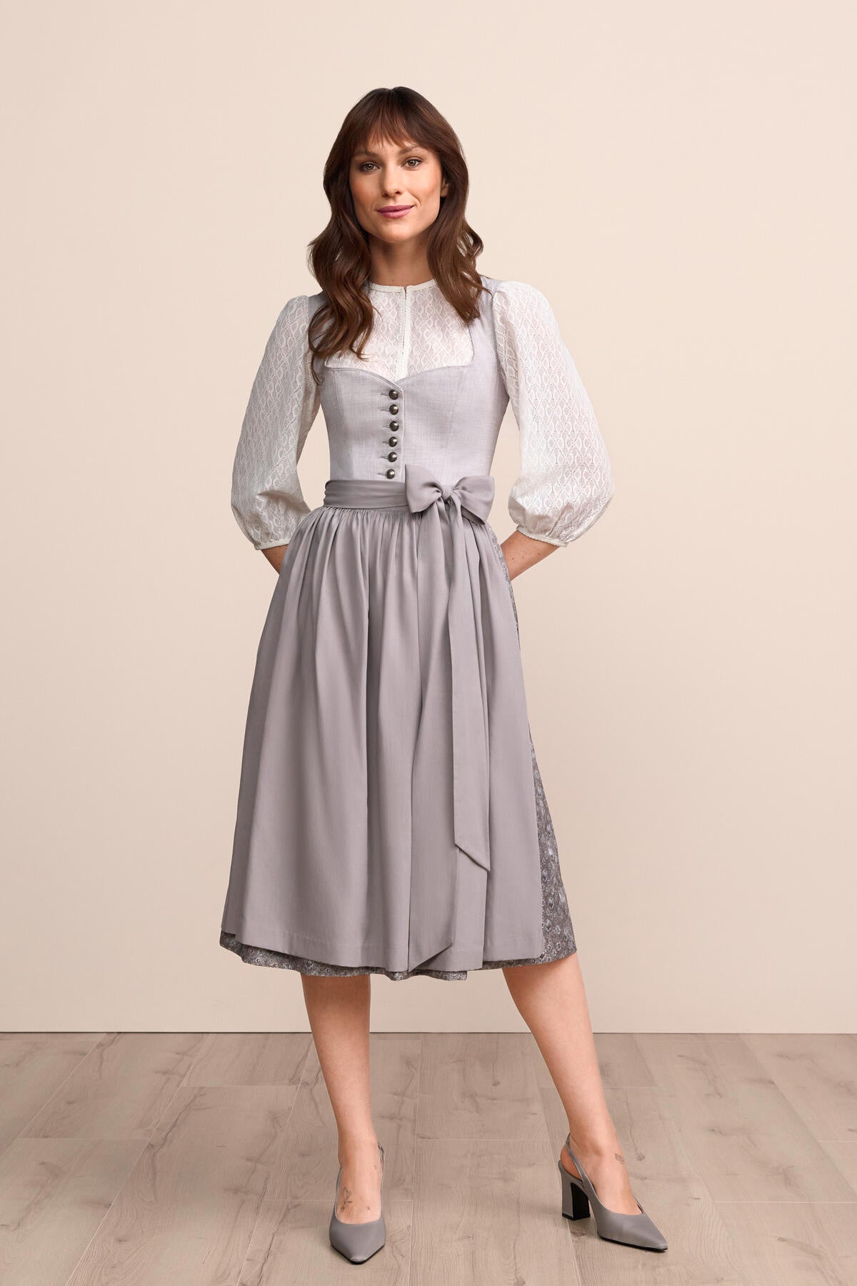 Dirndl ILEYNA (70cm) - 43-hell grau - Grau