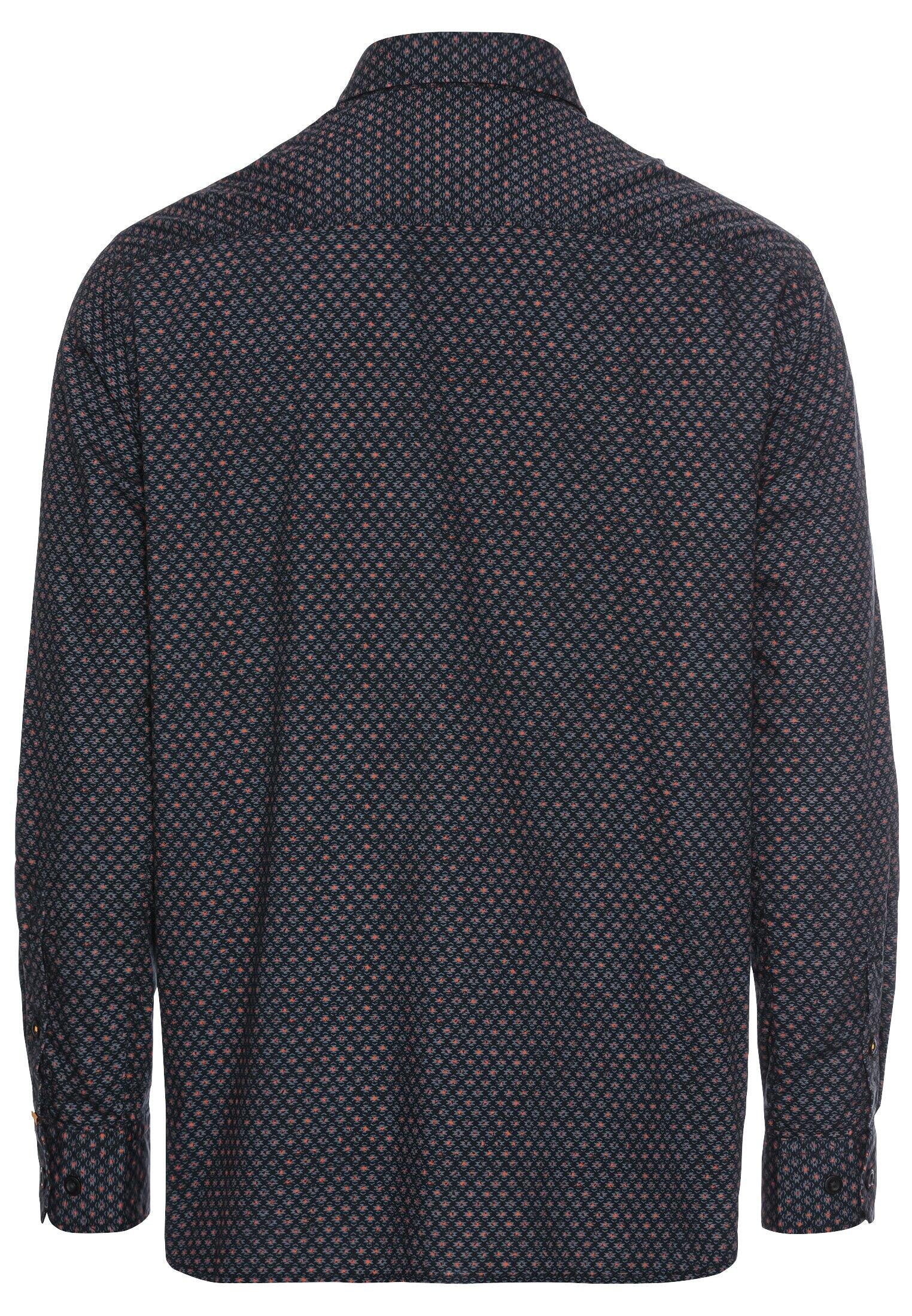 Gemustertes Hemd Regular Fit - 47-Night Blue - Blau