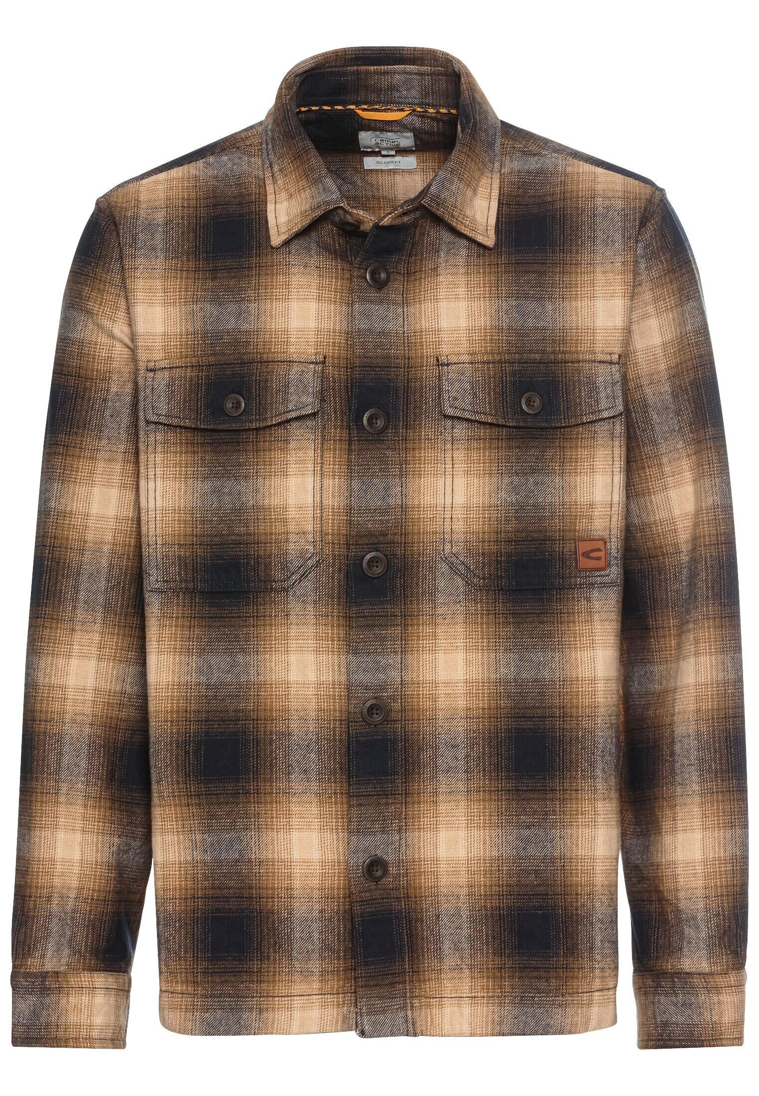 Kariertes Overshirt Relaxed Fit - 24-Sepia Brown - Braun