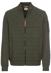 Bomberjacke mit Stehkragen - 91-Leaf Green - Khaki