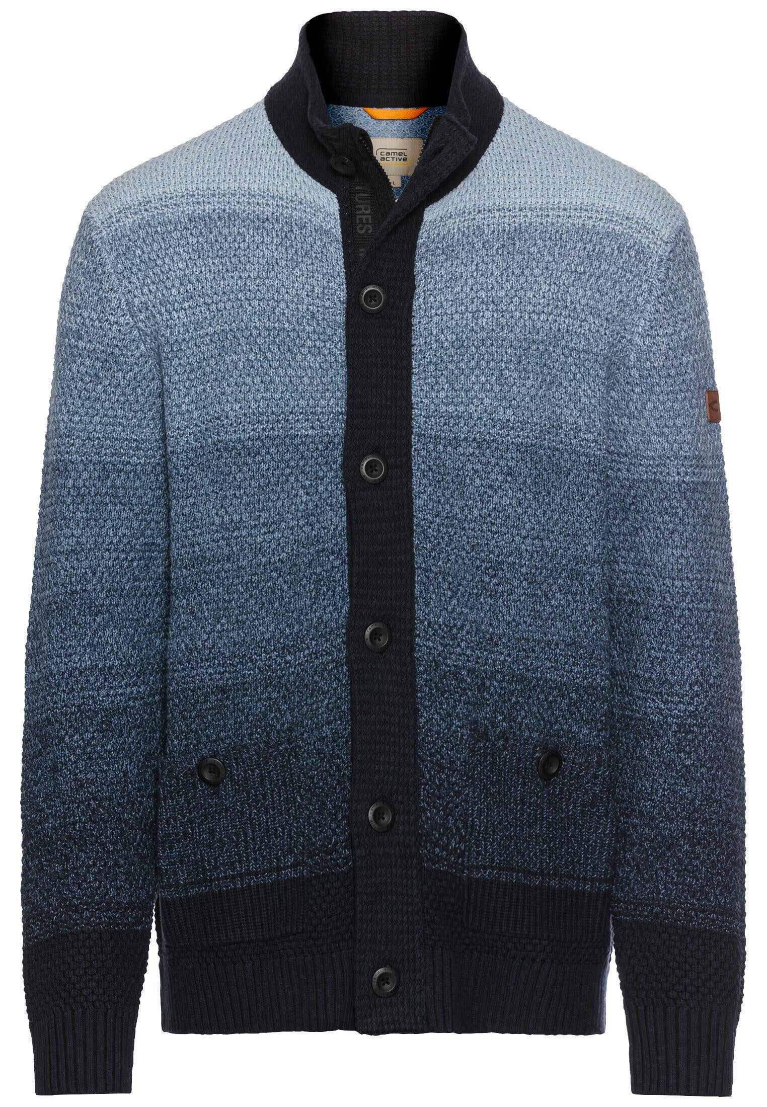 Strickjacke mit Farbverlauf - 47-Night Blue - Blau