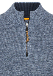 Melierte Strickjacke - 42-Denim Blue - Blau