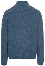 Melierter Strickpullover aus Wollmix - 42-Denim Blue - Blau