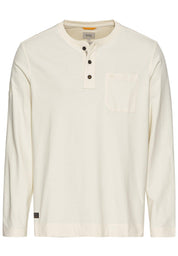 Langarmshirt mit Henleykragen - 04-Creme - Creme