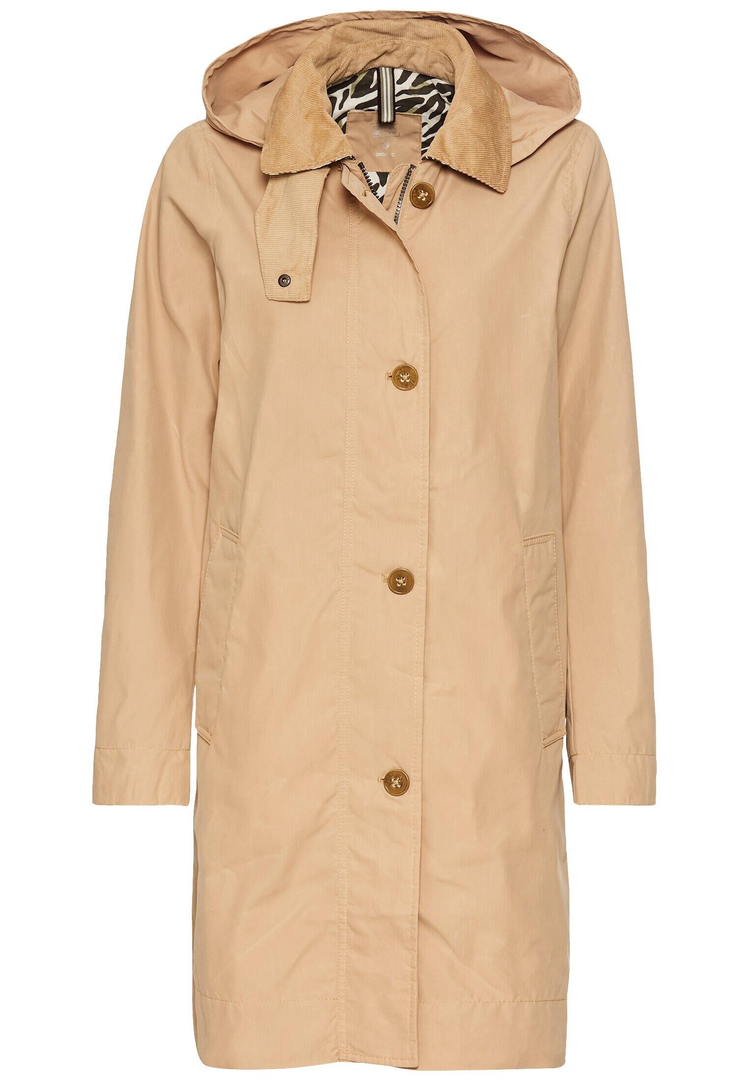 Trenchcoat mit Kapuze - 21-Caramell - Beige