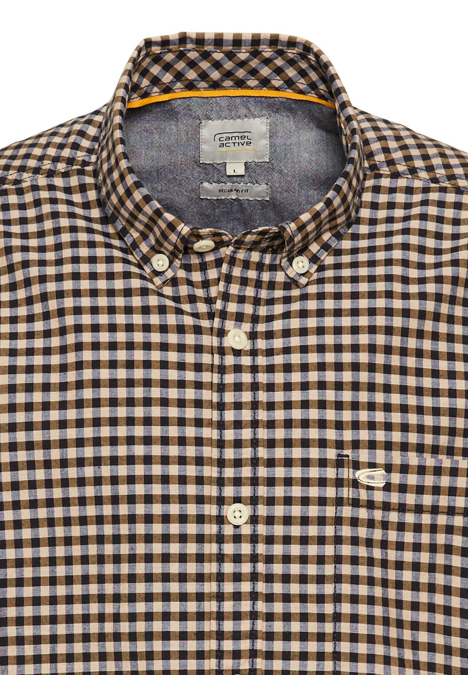 Freizeithemd Regular Fit - 48-Dark Navy - Braun