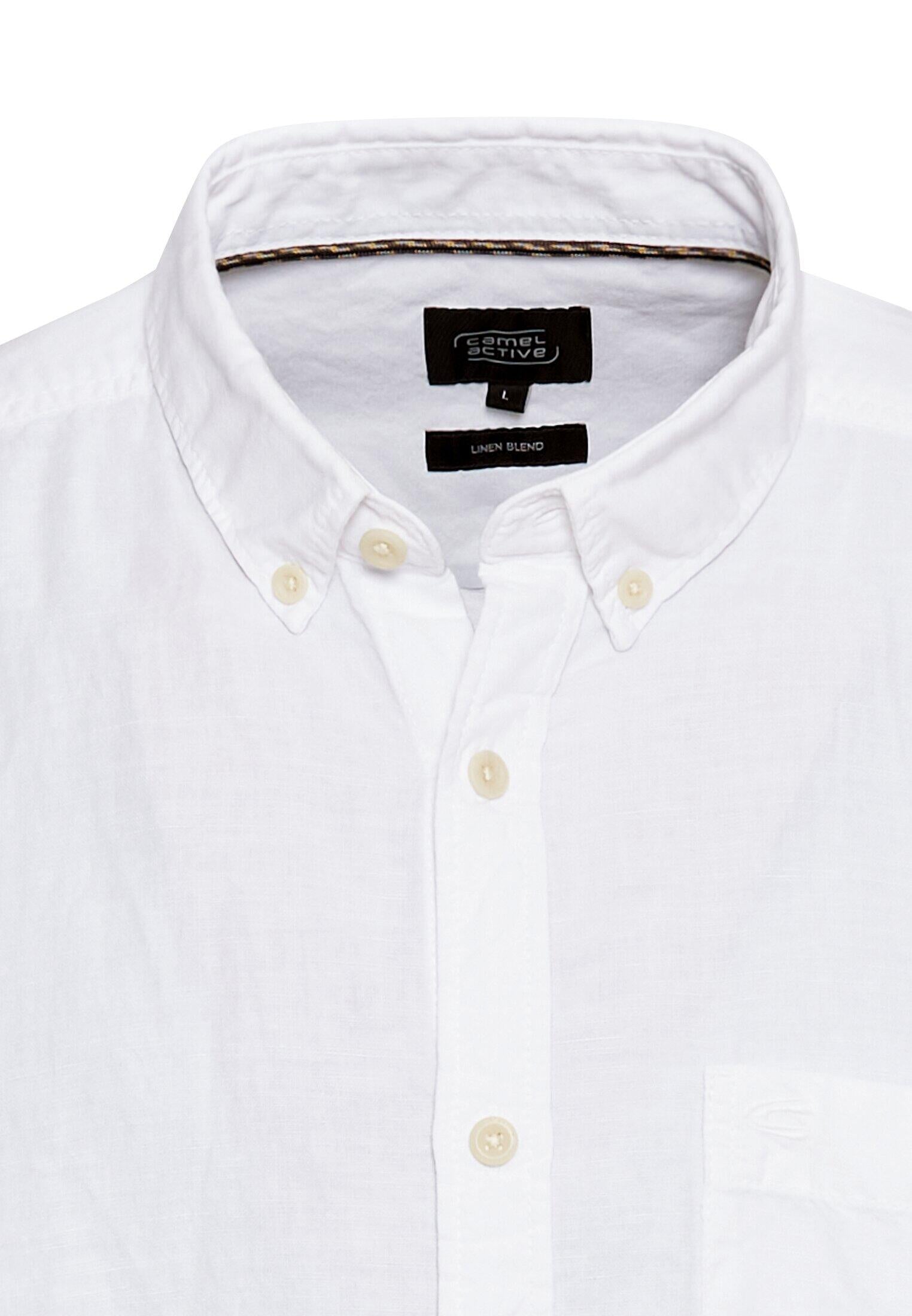 Leinenhemd Regular Fit - 01-White - Weiß
