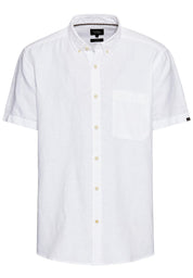 Leinenhemd Regular Fit - 01-White - Weiß