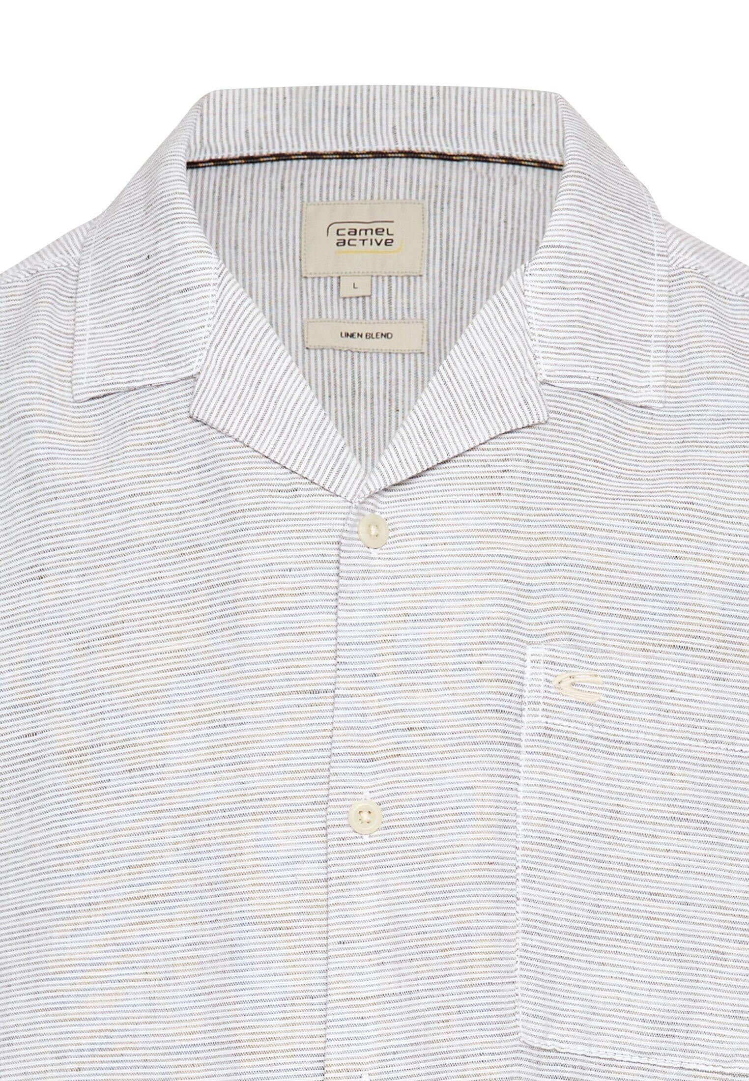 Leinenhemd gestreift Regular Fit - 34-Dusty Khaki - Khaki