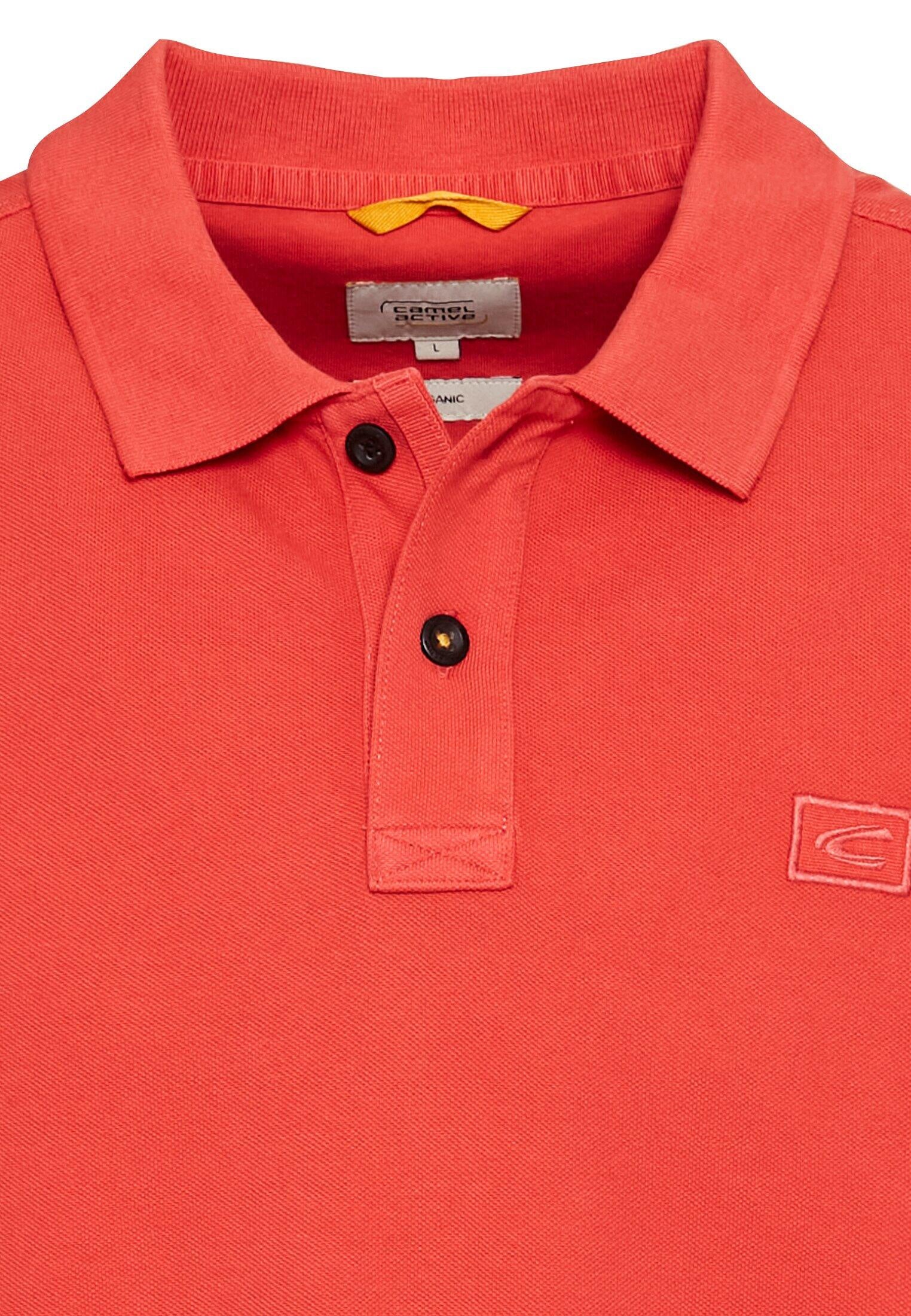 Poloshirt aus Baumwolle - 50-Sunfaded Red - Rot