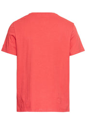 T-Shirt aus Baumwolle - 50-Sunfaded Red - Rot