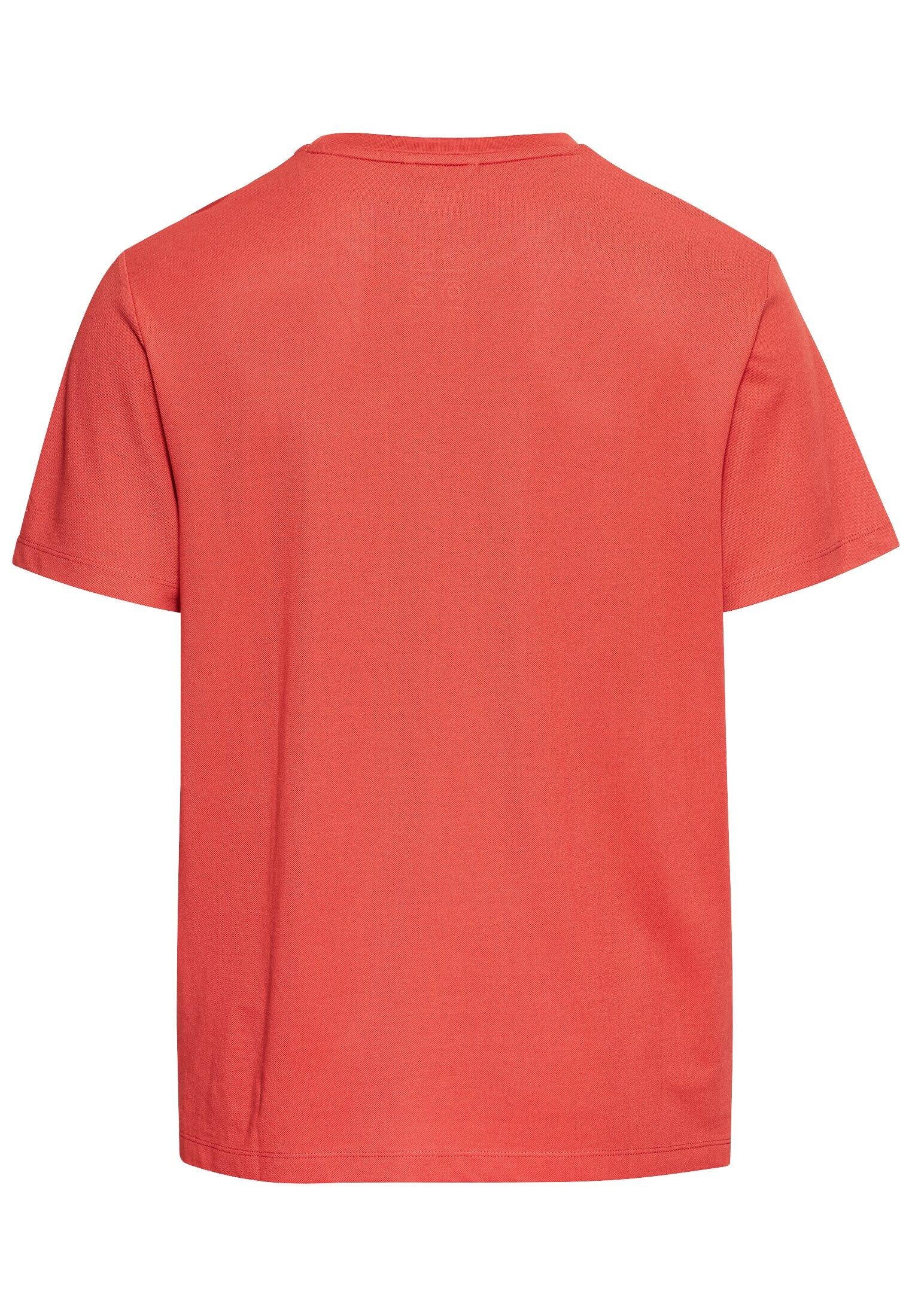 T-Shirt aus Baumwollmix - 50-Sunfaded Red - Orange