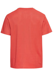 T-Shirt aus Baumwollmix - 50-Sunfaded Red - Orange