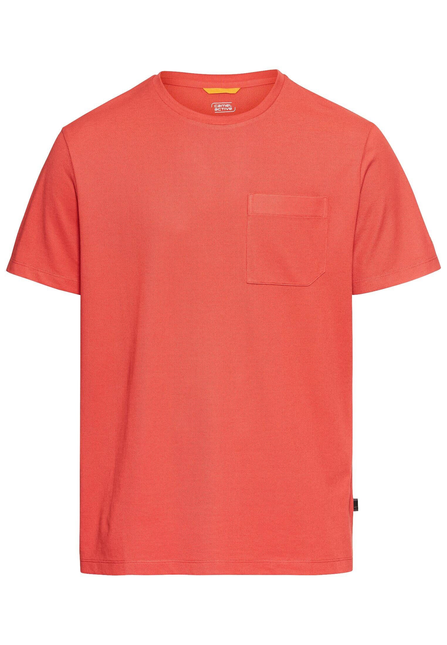 T-Shirt aus Baumwollmix - 50-Sunfaded Red - Orange