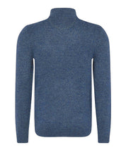 Pullover mit Troyerkragen - 25-cove - Blau