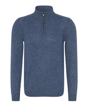 Pullover mit Troyerkragen - 25-cove - Blau