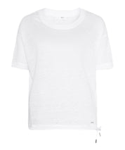 T-Shirt aus Leinen - 99-white - Weiß