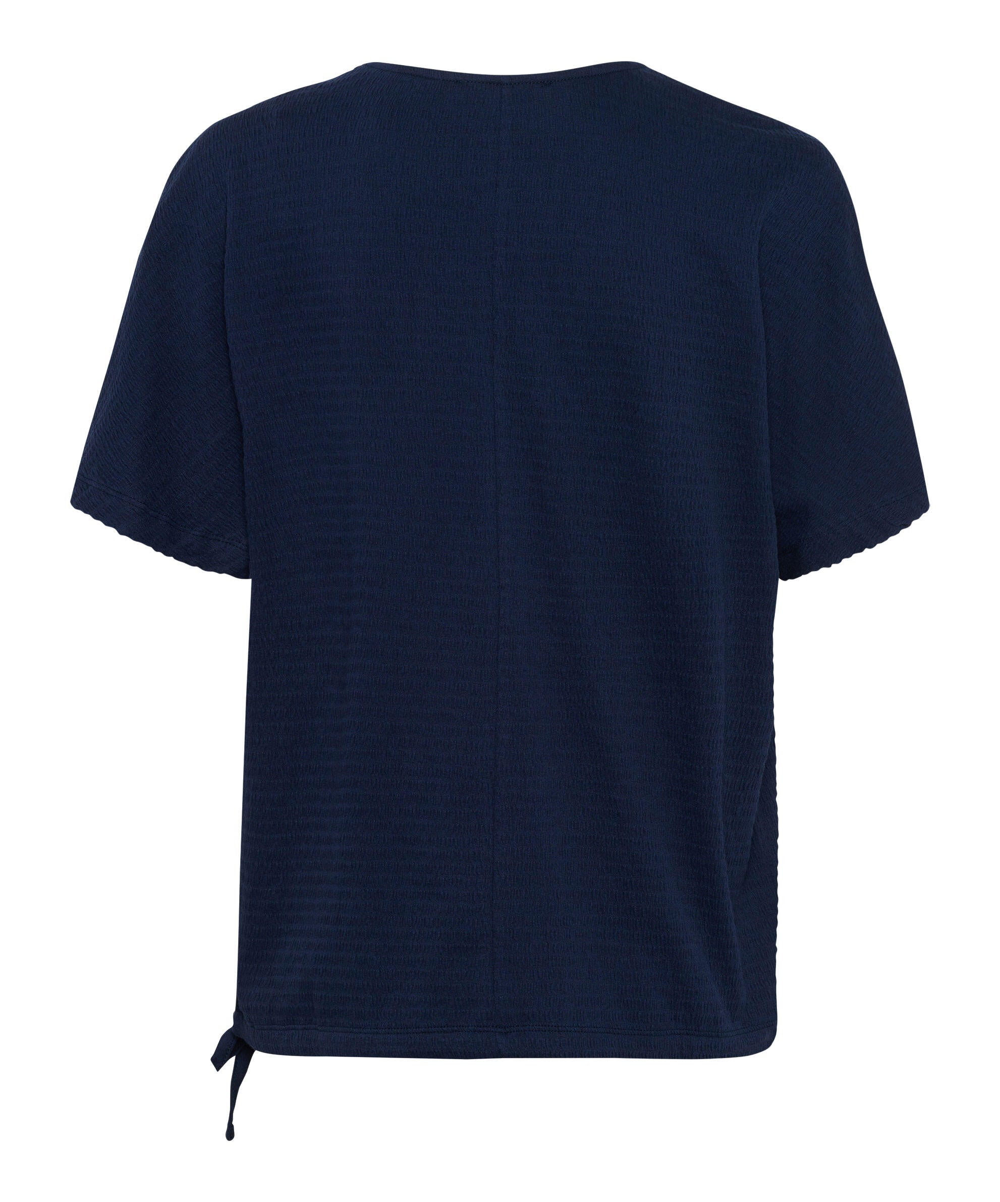 T-Shirt mit sportivem Tunnelzug - 22-indigo - Blau