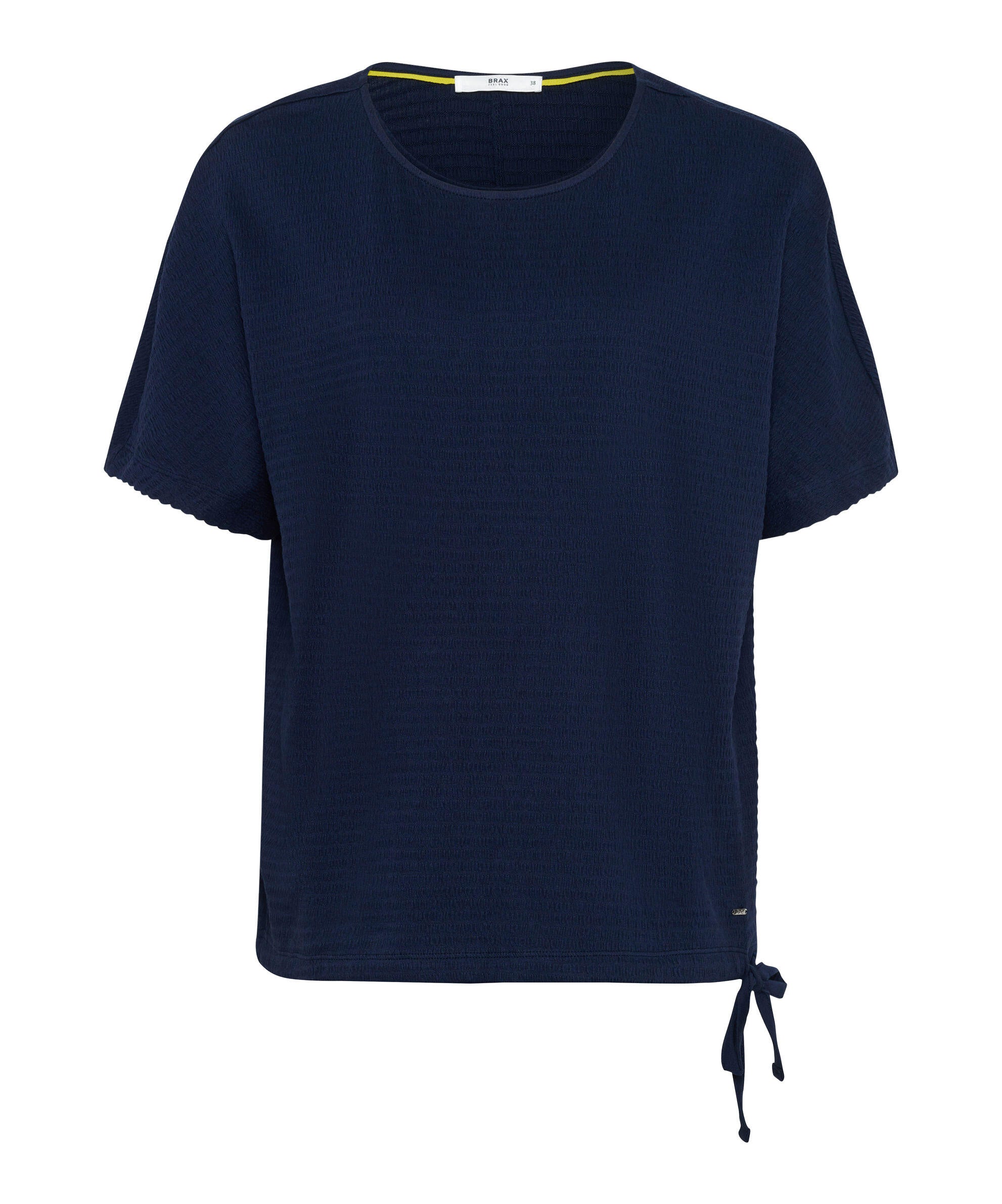 T-Shirt mit sportivem Tunnelzug - 22-indigo - Blau