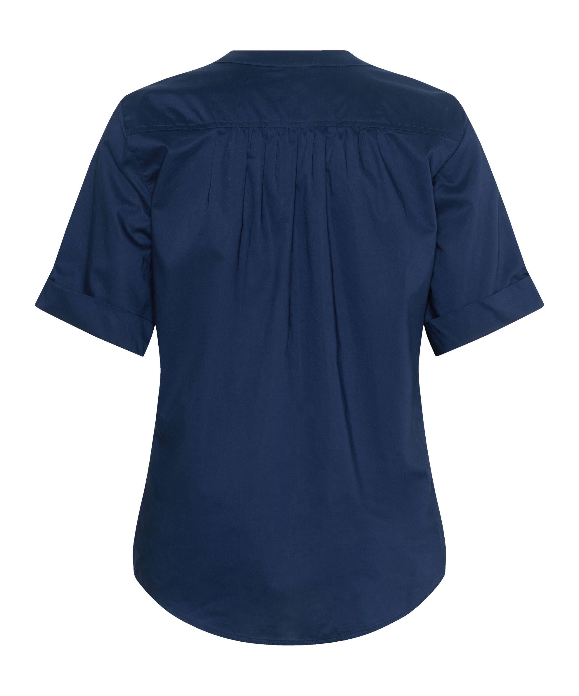 Bluse aus Baumwolle - 22-indigo - Blau