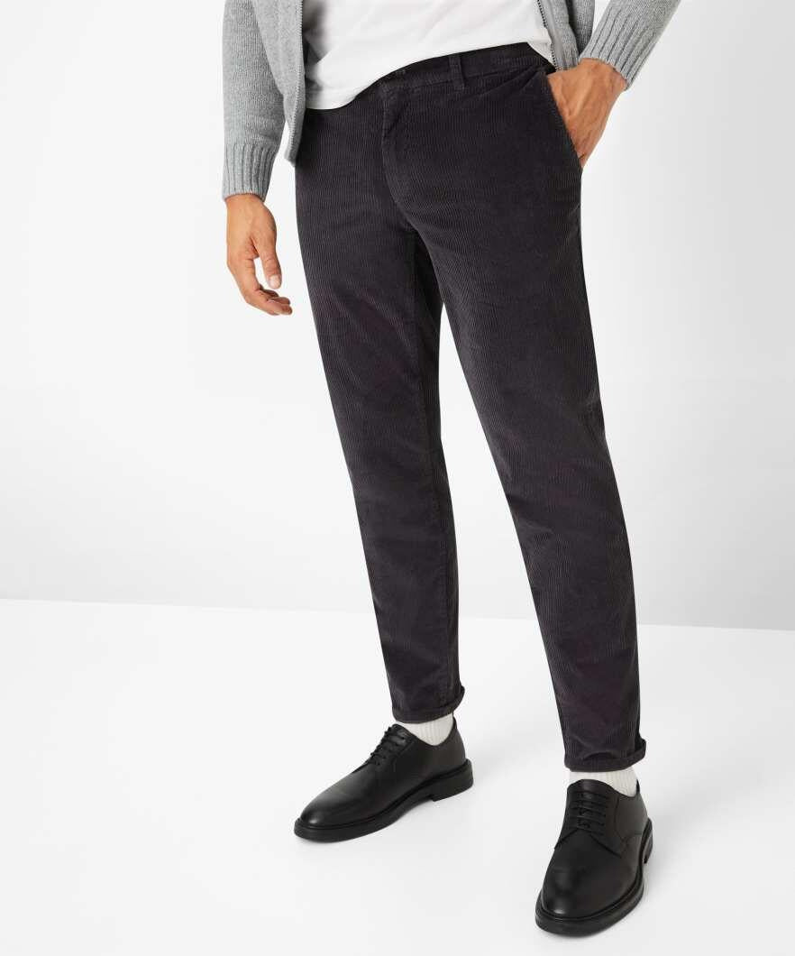 Joggpants Modern Fit in Cord-Optik - 05-CEMENT - Grau