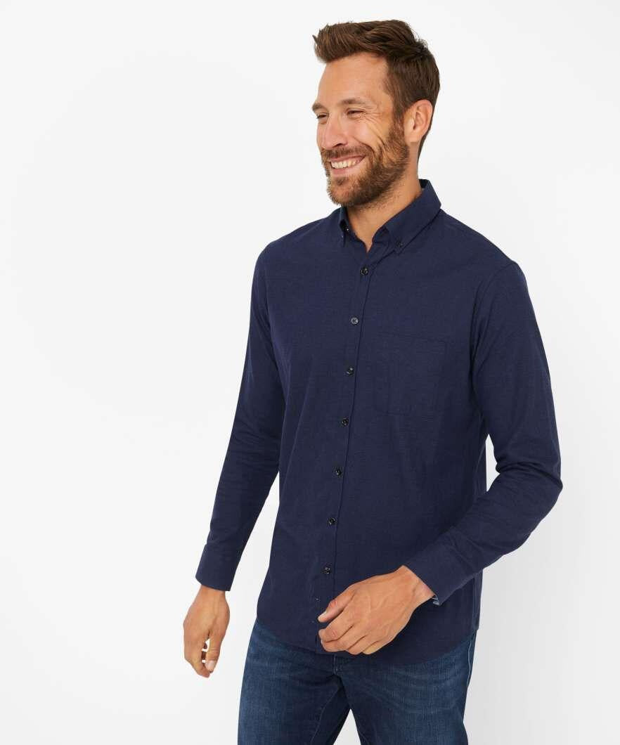 Flanellhemd Modern Fit - 22-dark navy - Blau