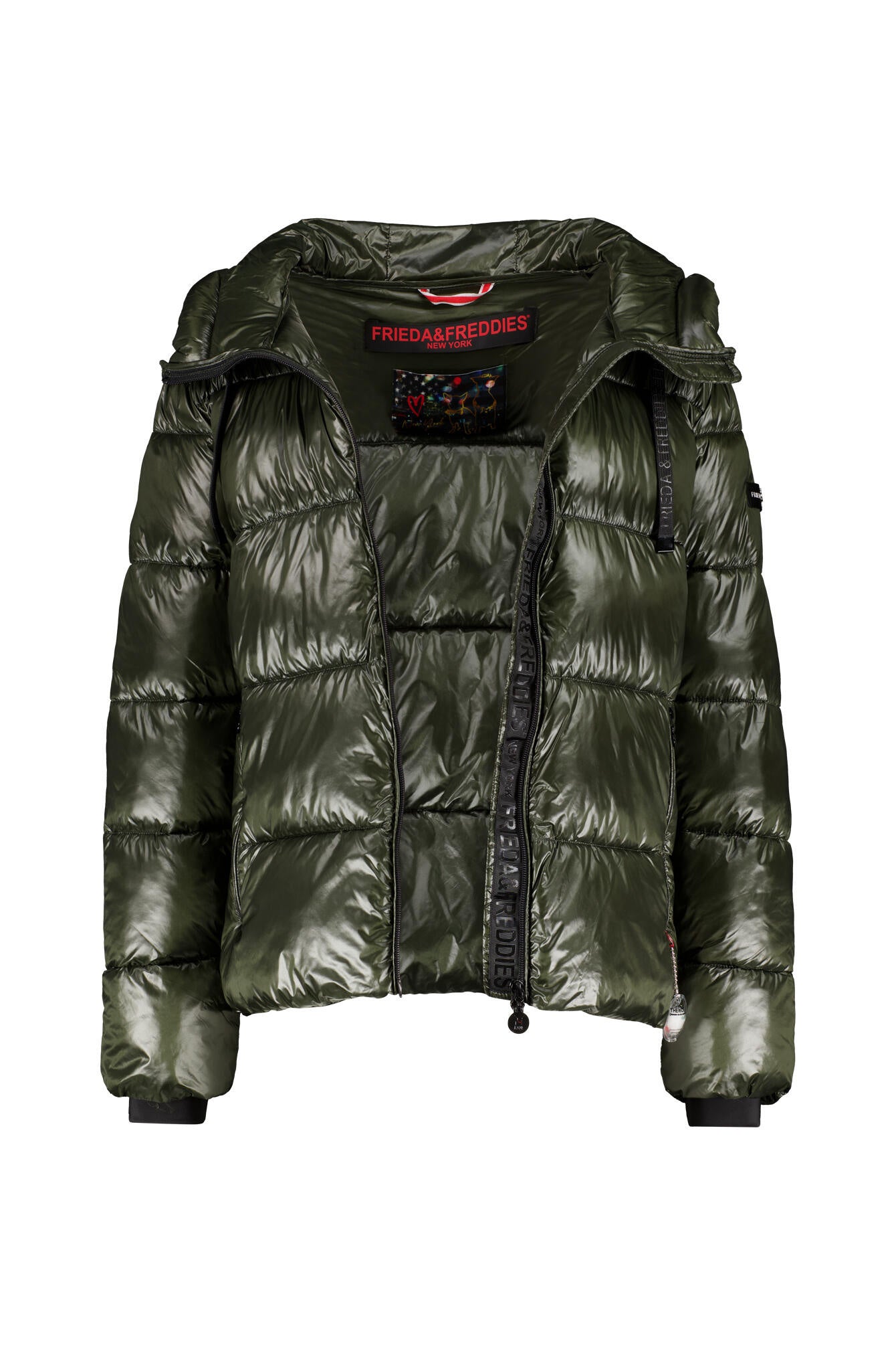Steppjacke THERMOLITE mit Kapuze - 979-black oliv - Grün
