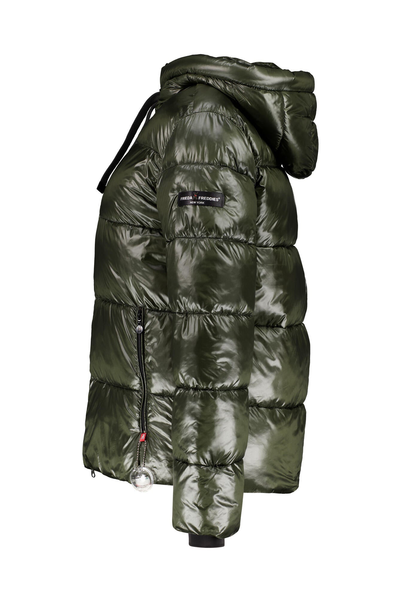 Steppjacke THERMOLITE mit Kapuze - 979-black oliv - Grün