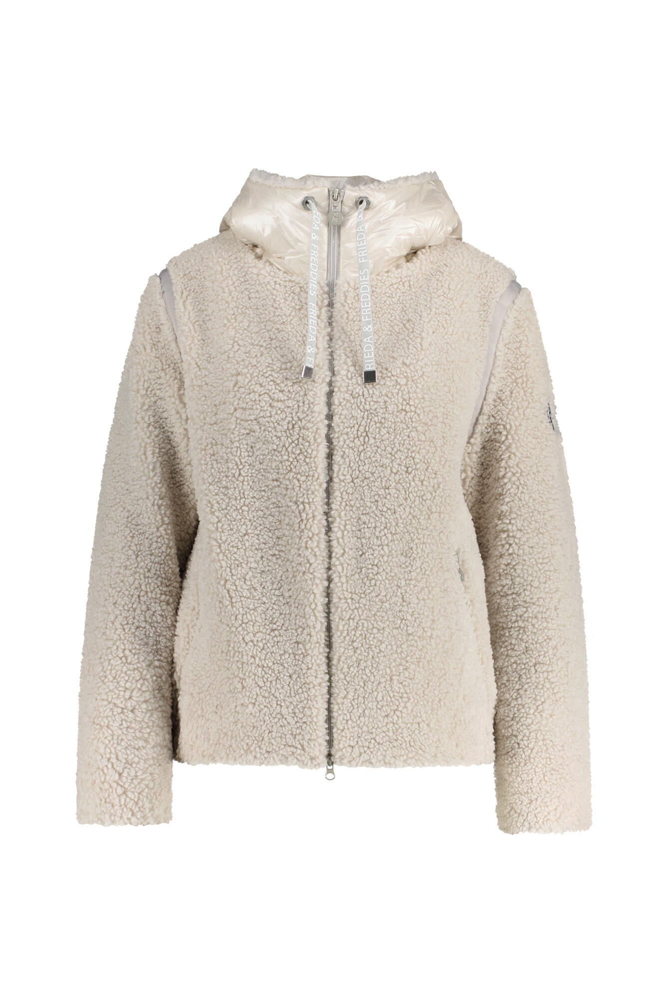 Teddyjacke mit Kapuze - 111-champagne - Creme