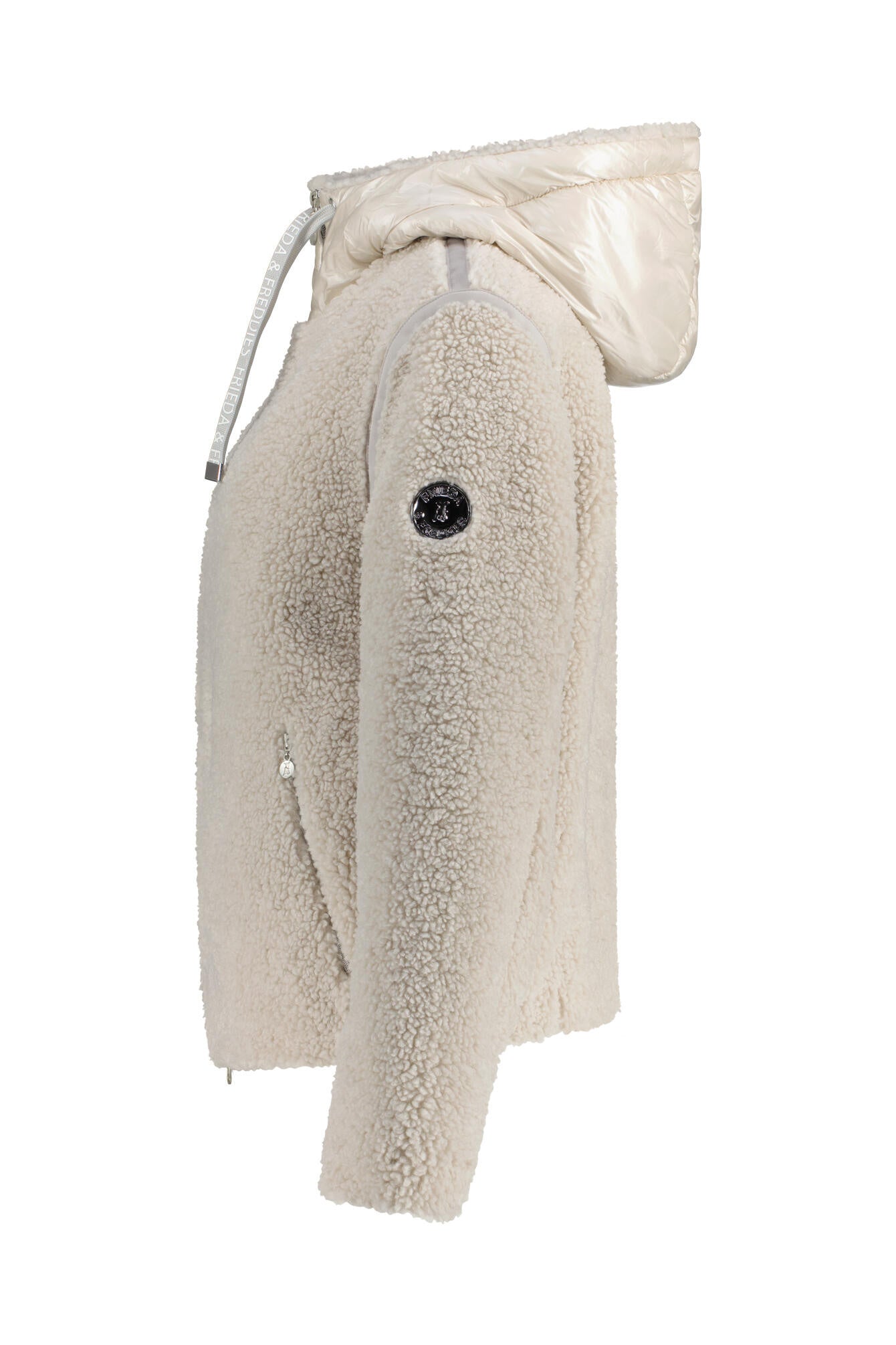 Teddyjacke mit Kapuze - 111-champagne - Creme