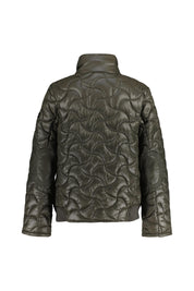 Steppjacke mit Stehkragen - 977-black oliv - Grün