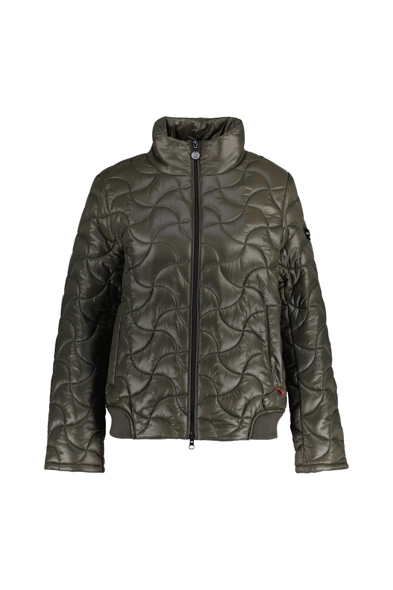 Steppjacke mit Stehkragen - 977-black oliv - Grün