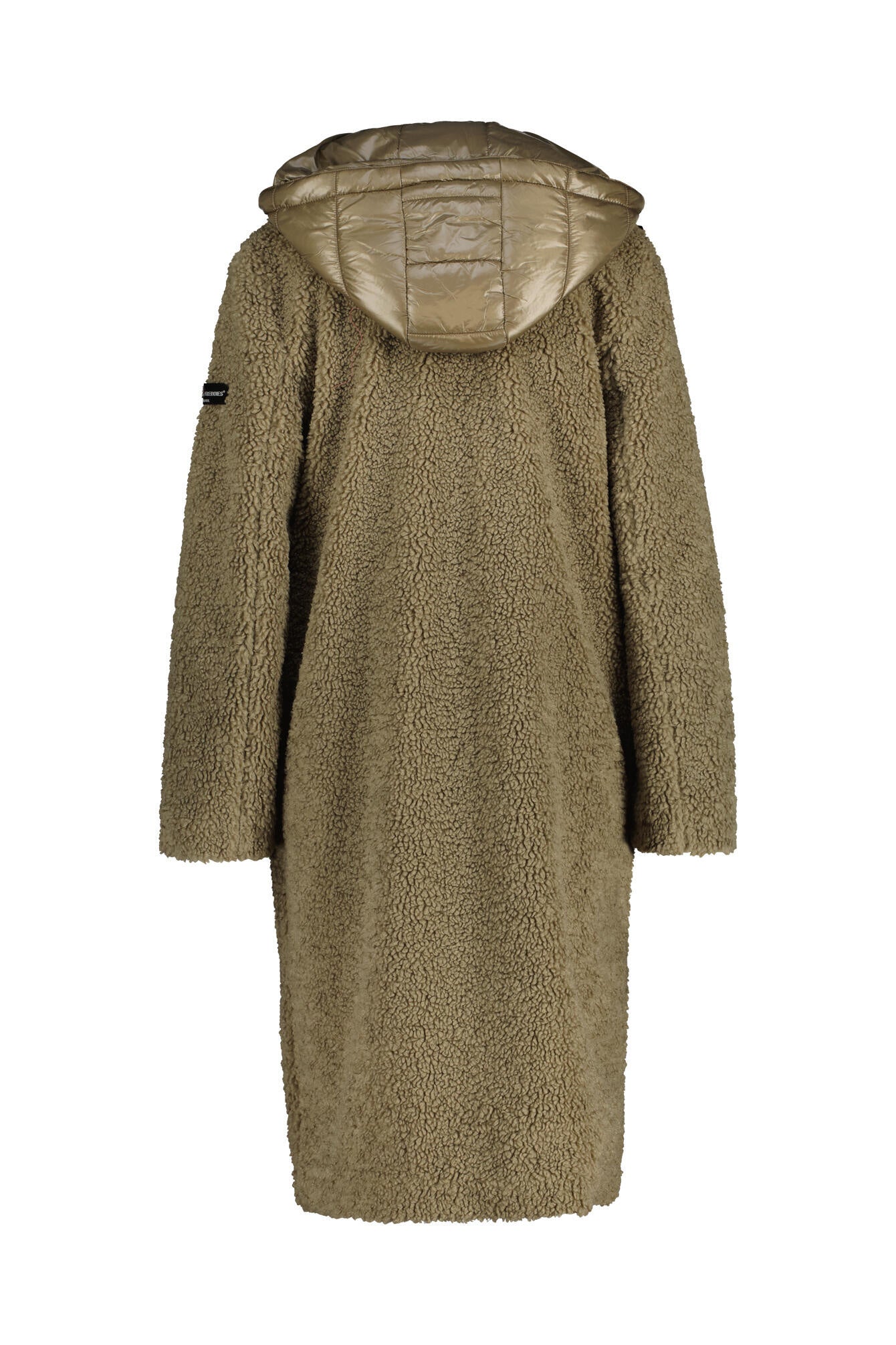 Teddymantel mit Steppeinsatz - 760-avocado - Grün