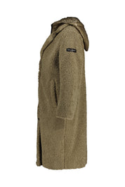 Teddymantel mit Steppeinsatz - 760-avocado - Grün